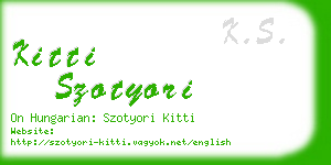 kitti szotyori business card